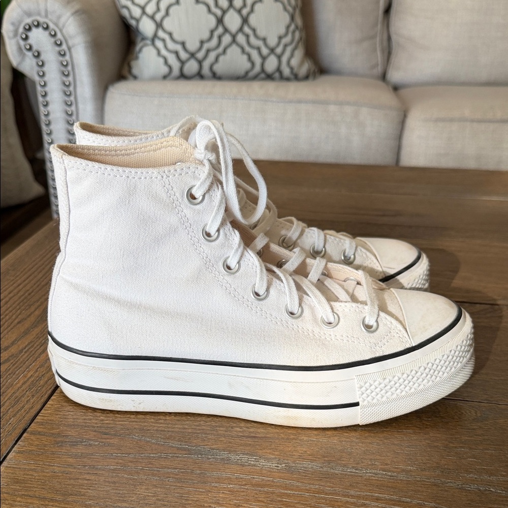Converse White High-Top Sneakers